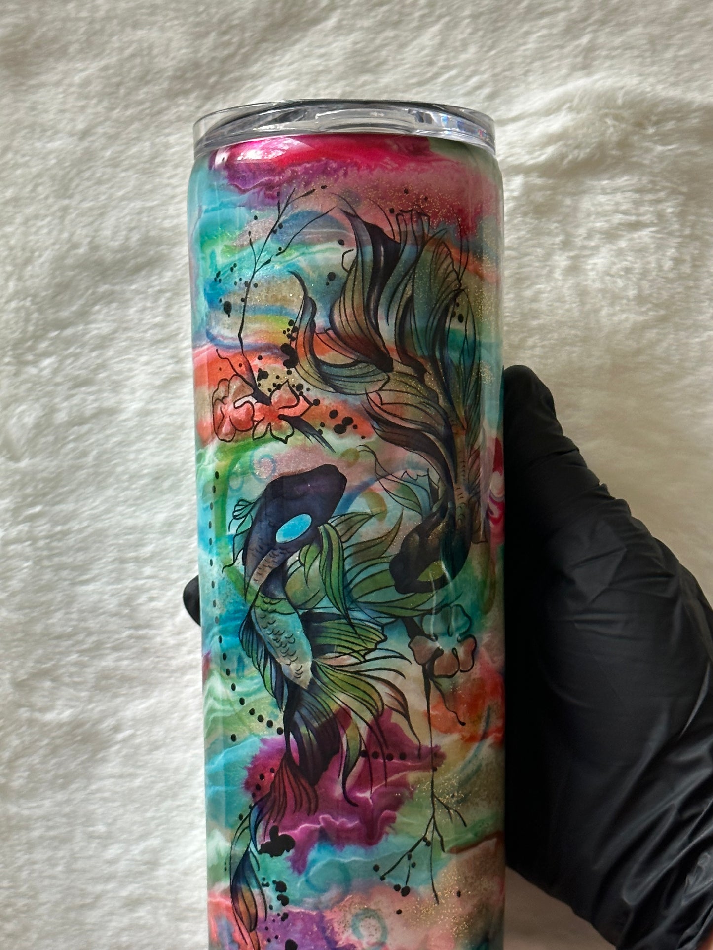 Rainbow Fish 20oz. Skinny Tumbler Tattooed